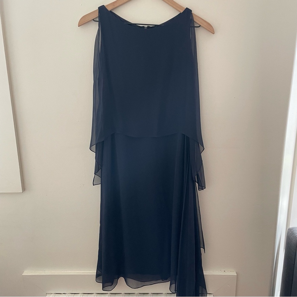 Morgane Le Fay Navy Silk Caelia Dress